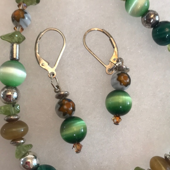 Artisan Lampwork pendant necklace & earring set - Picture 6 of 8